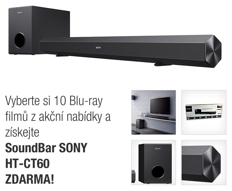 Vyberte si 10 Blu-ray film� z ak�n� nab�dky a z�skejte SoundBar SONY HT-CT60 ZDARMA!