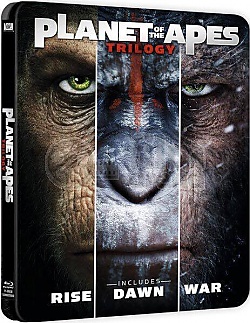 PLANETA OPIC 1 - 3 (Zrozen� planety opic, �svit planety opic, V�lka o planetu opic) Steelbook™ Kolekce Limitovan� sb�ratelsk� edice + D�REK f�lie na SteelBook™