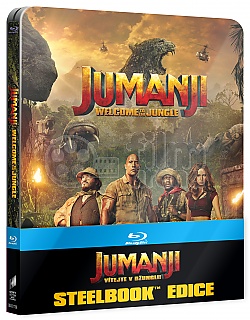 JUMANJI: V�TEJTE V D�UNGLI! (Title on Front Side and Spine - US Version) 3D + 2D Steelbook™ Limitovan� sb�ratelsk� edice + D�REK f�lie na SteelBook™