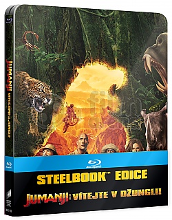 JUMANJI: V�TEJTE V D�UNGLI! (Title on Spine) INTERNATIONAL Version 4K Ultra HD Steelbook™ Limitovan� sb�ratelsk� edice + D�REK f�lie na SteelBook™